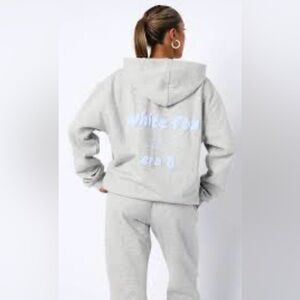 White Fox Lounge Essentials Era 8 Light Gray Hoodie Sweatshirt